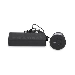 PIX 1x USB C/C chrgr 140W (mod) behuizing zwart ringen wit