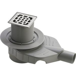 Badkamerafvoer DN50 kunststof/grijs 491410-669195