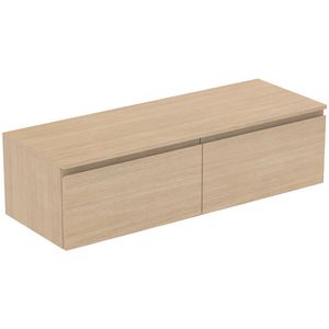 Wastafelmeubel 1402x505x378mm white oak 2 laden Finesse