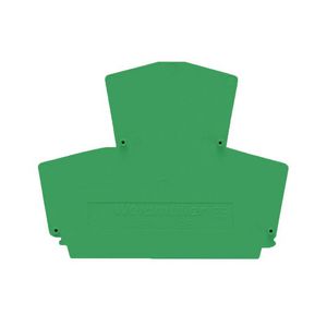 Afsluit- eindplaat groen h:69mm b:1.5mm V-0 Wemid VVE=20