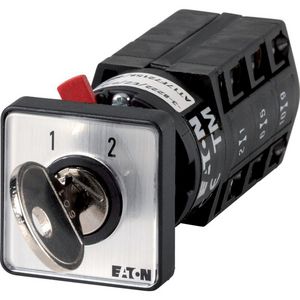 Omschakelaar 7 cont. 10A+Sleutelbediening frontplaat:1-2