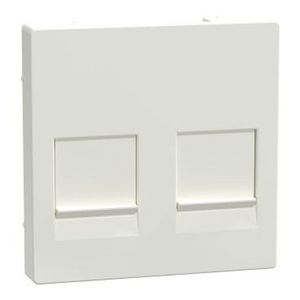 Centraalplaat RJ45 2-voudig Stofschuif Polarwit Systeem M