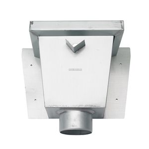 Vergaarbak zink vierkant model XL 100mm graphite-grey