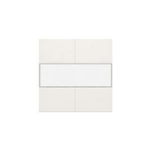 Afwerkingsset 4-voudige pot.vrij knop 24V tekstveld white