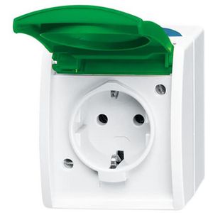 Tekstwandcontactdoos ra kd groen opb IP44 ocean (20 EWN-13-53)