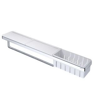 Planchet met h.houder+d.mand 630mm wit/chroom FRAME WHITE CHROME
