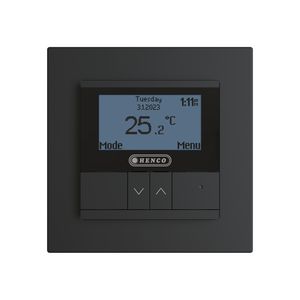 Wifi thermostaat zwart tbv elektr. vloerverwarmingsmat