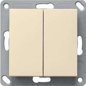 EnOcean draadloze wandzender 2-voudig System 55 creme wit