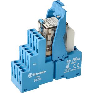Interfacerelais 4 wisselcontacten 7A 110V DC serie 58 blauw