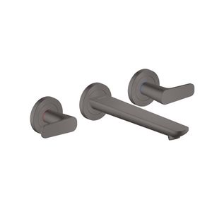 Afbouwdeel 3-gats inbouw wandmengkraan uitloop 195mm brushed black chrome Citterio-C