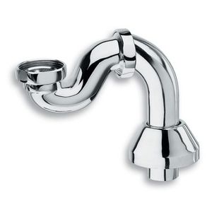 Sifon messing glansverchroomd moer 1.1/2"bocht ros