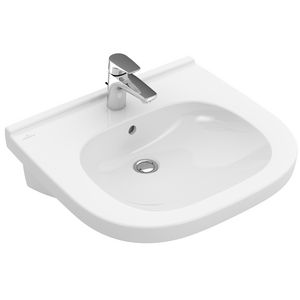 Rolstoelwastafel ViCare (O.novo Vita) 560x550mm wit Alpin C+ AntiBac met kraangat zonder overloop