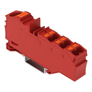 Verdeelklem 1 x 16mm² / 6 x 4mm² rood VVE=7
