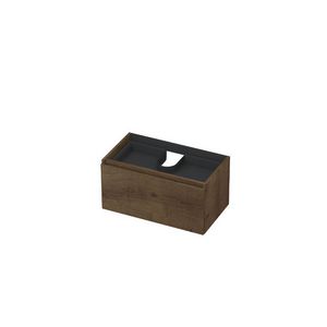 INK Onderkast 1L m bin ld grpls hout krlst fin Choco 80x45