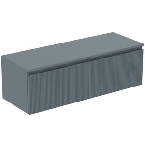 Wastafelmeubel 1202x440x388mm matt ashblue 2 laden Finesse