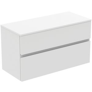 Wastafelmeubel 1002x440x558mm matt white 2 laden Finesse