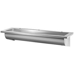 Wastafel L.1800 3 kraangat Ø22 afl L RVS 304 mat