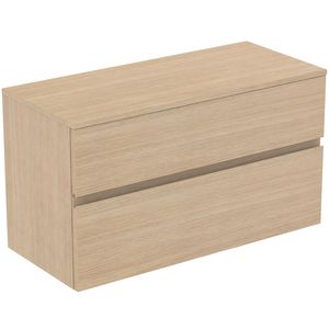 Wastafelmeubel 1002x440x558mm white oak 2 laden Finesse