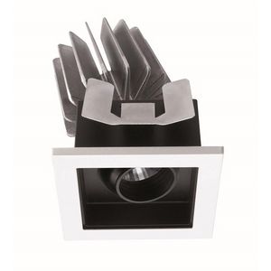 Downlight MYRIAD SQ ADJ zwart 3000K dimbaar rand wit