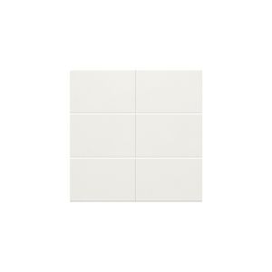 Afwerkingsset 6-voudige pot.vrij knop 24V white coat