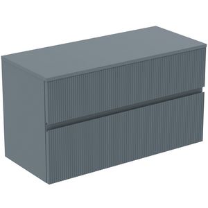 Wastafelmeubel 1002x440x558mm matt ashblue 2 laden Finesse