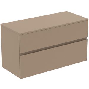 Wastafelmeubel 1002x440x558mm mat greige 2 laden Finesse