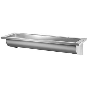 Wastafel L.1200 2 kraangat Ø22 afl L RVS 304 mat