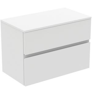 Wastafelmeubel 802x440x558mm matt white 2 laden Finesse