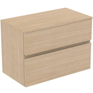Wastafelmeubel 802x440x558mm white oak 2 laden Finesse
