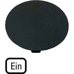 Indicatieplaatje paddestoel zwart "aan"