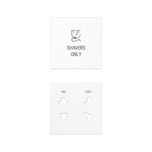 Afdekking AS500 alpen wit voor scheer contactdoos.