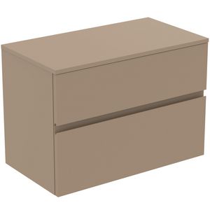 Wastafelmeubel 802x440x558mm mat greige 2 laden Finesse