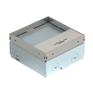Vloerdoos leeg, met 15mm BBA 140x140x75 rvs