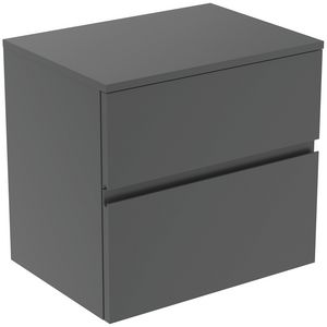 Wastafelmeubel 602x440x558mm matt anthracite 2 laden Finesse