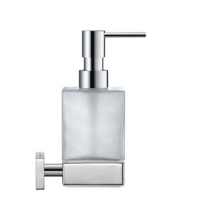 Zeepdispenser wandmontage, mat glas,Chroom