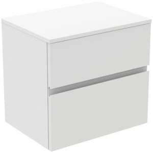Wastafelmeubel 602x440x558mm matt white 2 laden Finesse