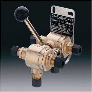 Aansl.set 15mm 6v.dubb omschakelapp.fitt.m.schroefdr