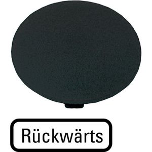 Indicatieplaatje paddestoel zwart "achterwaards"