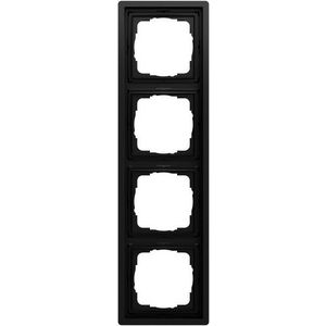 Afdekraam 4-v Gira F100 zwart m(gel.)