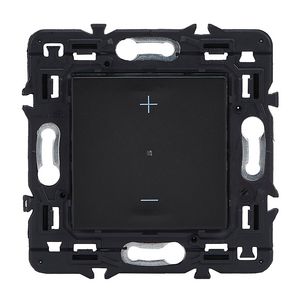 Dimmer 3-draads klauwen 2 modulen zwart Valena Next