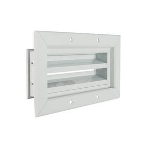 ALU gevelrooster vaste lamellen 170x70mm wit