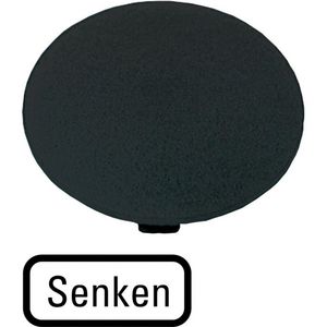 Indicatieplaatje paddestoel zwart ""senken""
