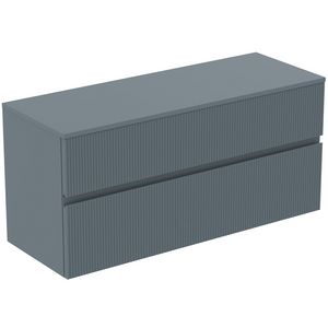 Wastafelmeubel 1202x440x558mm matt ashblue 2 laden Finesse