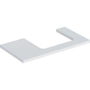 Wastafelblad voor opzetwastafel 75cm mat wit uitsparing rechthoekig gecentreerd ONE