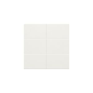 Afwerkingsset 6-voudige pot.vrij knop 24V white