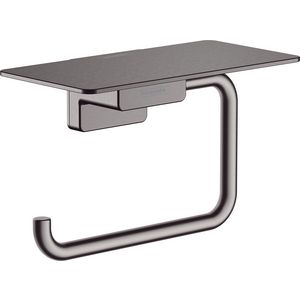 AddStoris closetrolhouder+planchet brushed black chrome