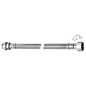 Flexibele aansluitslang CLEAN-FLEX-S 500mm 3/8" bu.dr. (10mm knel) x 3/8" wartel chroom
