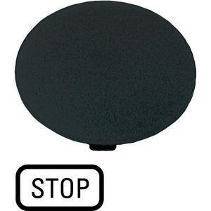 Indicatieplaatje paddestoel zwart "stop"
