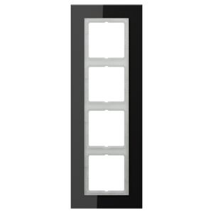 Afdekraam zwart glas 4-voudig LS-plus
