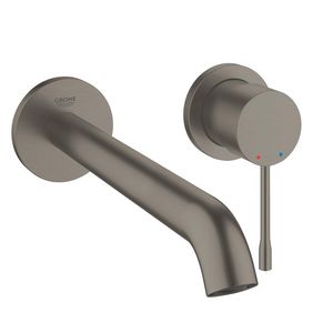Afbouwdeel Essence L-size 2-gats wandmengkraan 1-hendel 230mm hard graphite geborsteld (mat donker grijs) (prof) excl. inbouwdeel